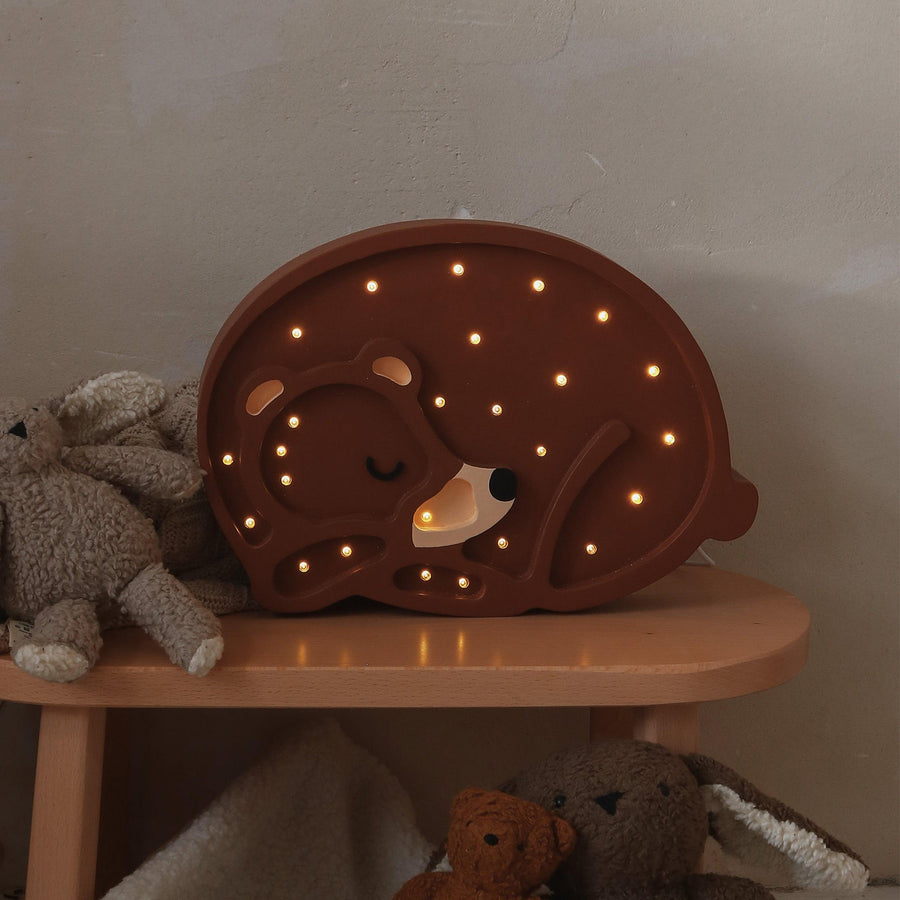 Little Lights-LL015-470-Bear Lamp-Forest Brown-Original-Rela-X JP