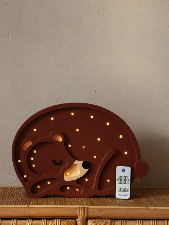 Little Lights-LL015-470-Bear Lamp-Forest Brown-Original-Rela-X JP