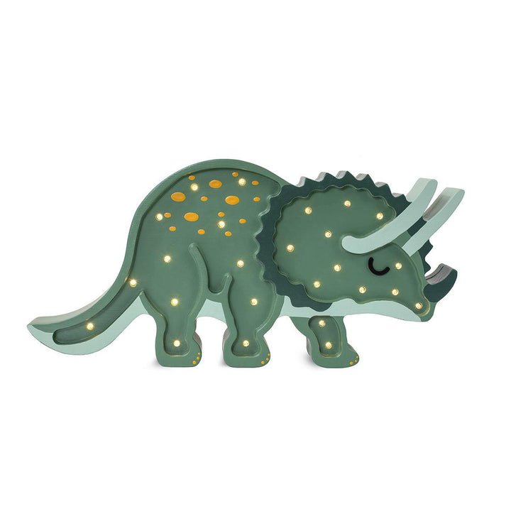 Little Lights-LL049-445-Dino Triceratops Lamp-Military Green-Original-Rela-X JP