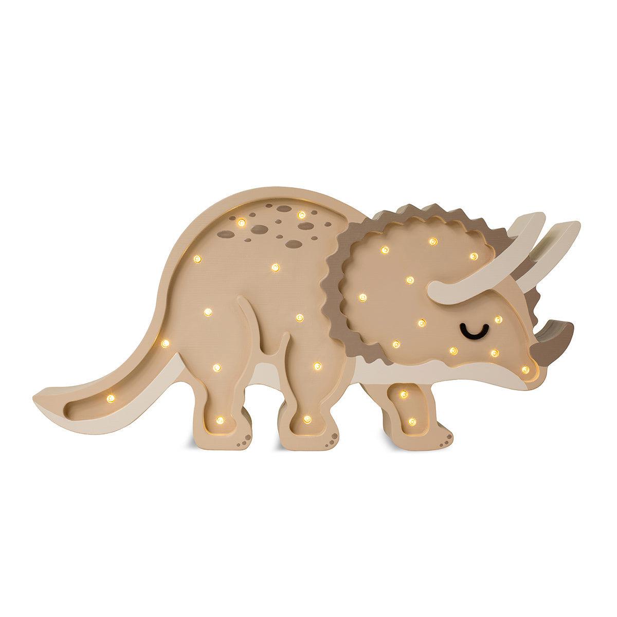 Little Lights-LL049-467-Dino Triceratops Lamp-Paleo Sand-Original-Rela-X JP