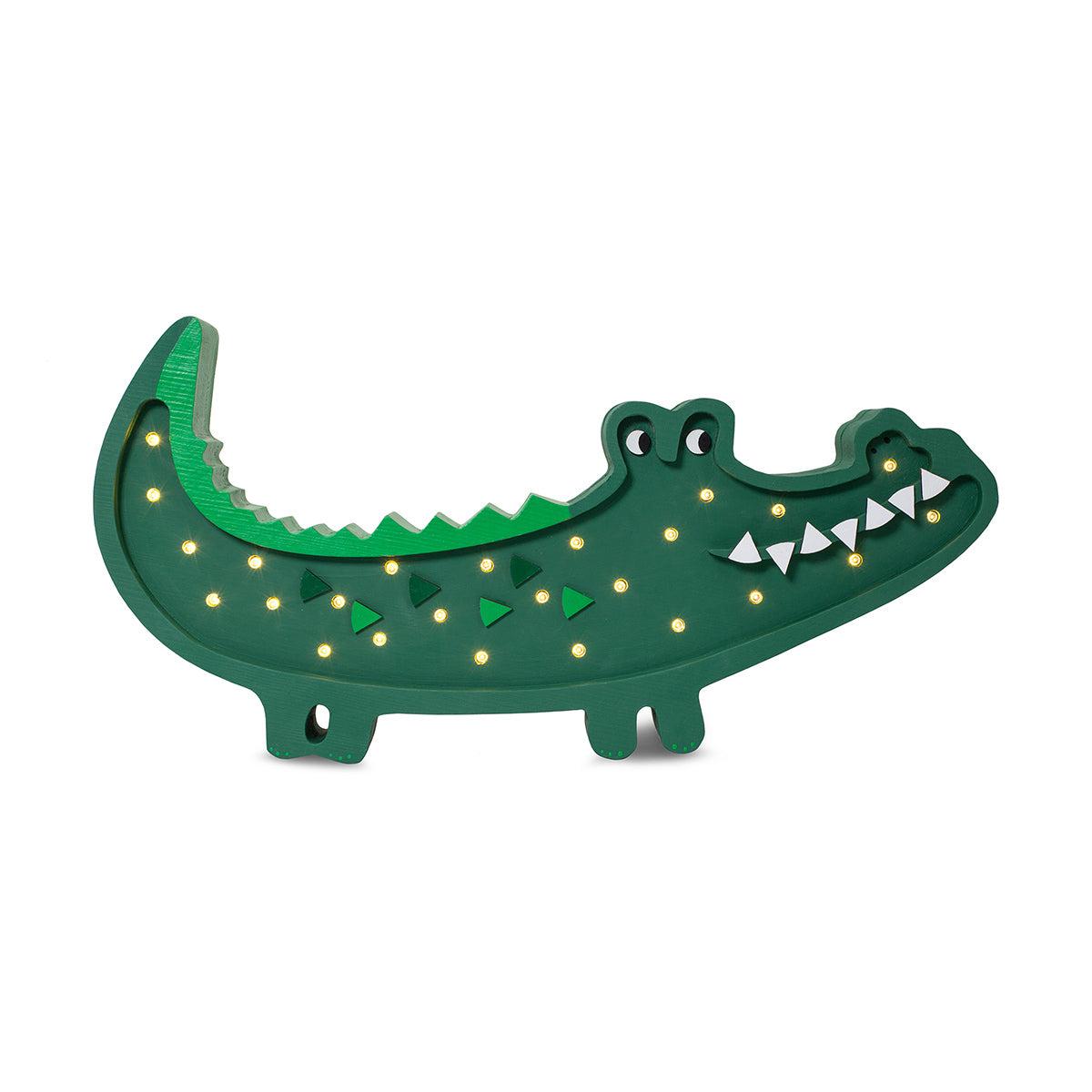 Little Lights-LL052-375-Crocodile Lamp-Papkin Green-Original-Rela-X JP