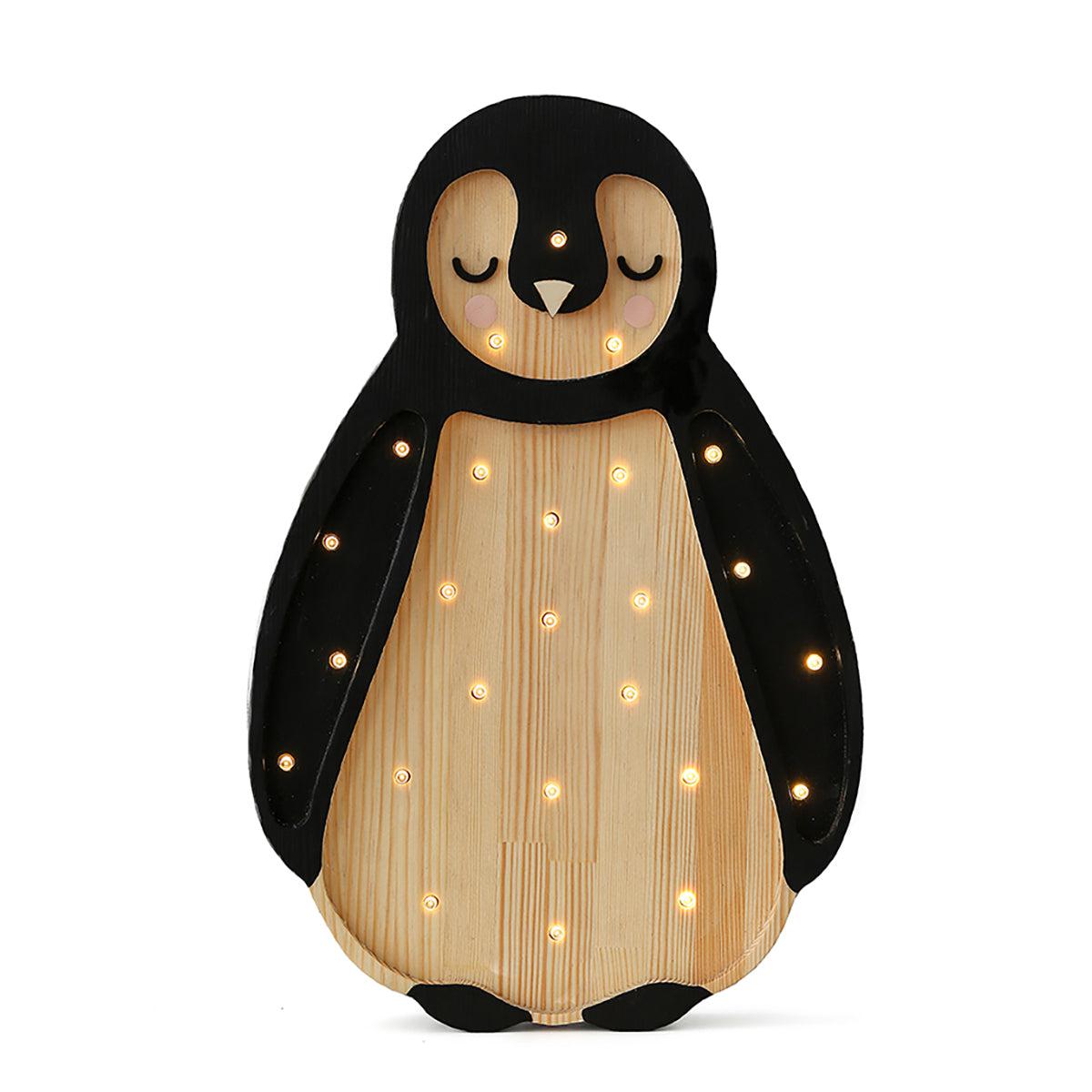 Little Lights-LL060-000-Baby Penguin Lamp-Arctic Wood-Original-Rela-X JP