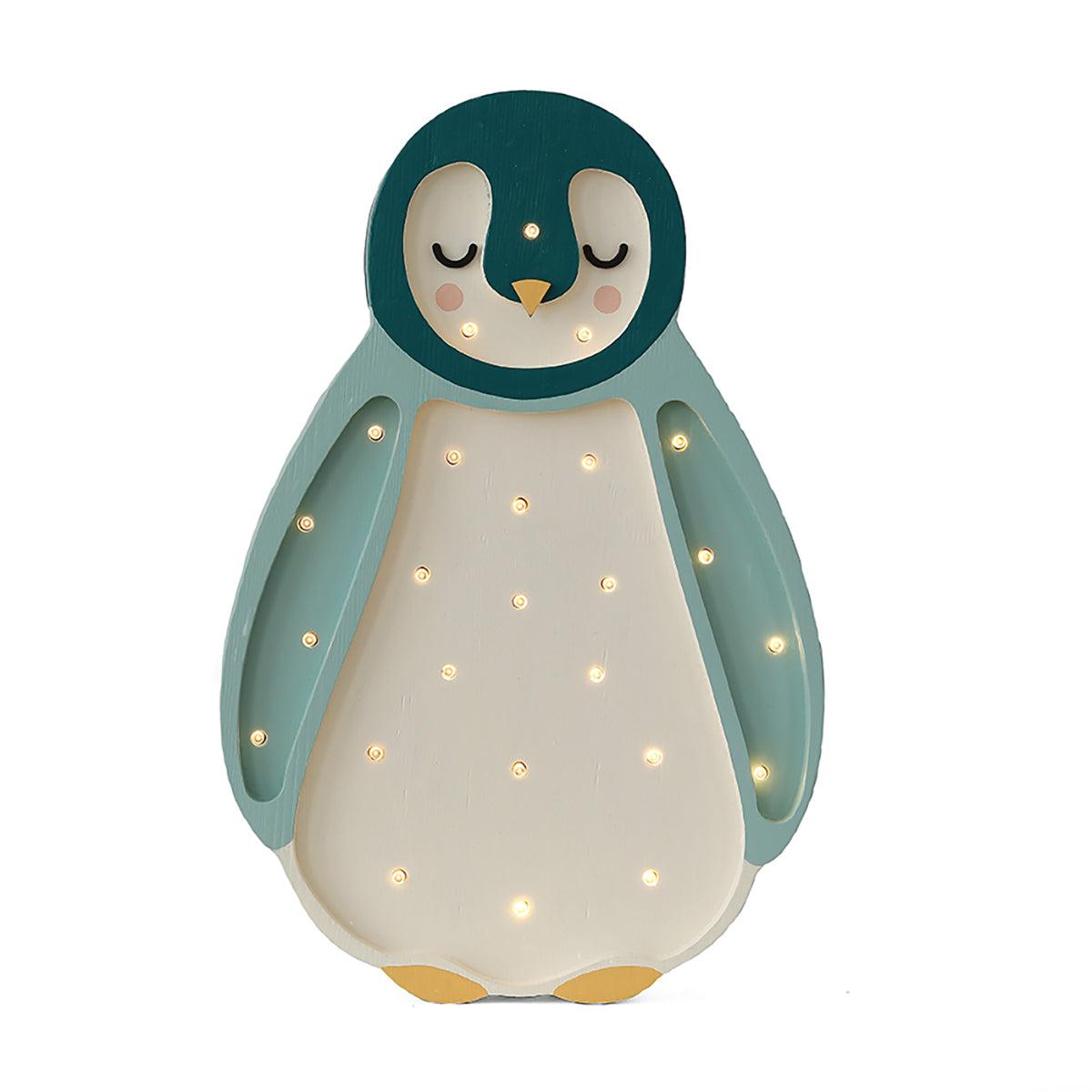 Little Lights-LL060-440-Baby Penguin Lamp-Teal-Original-Rela-X JP