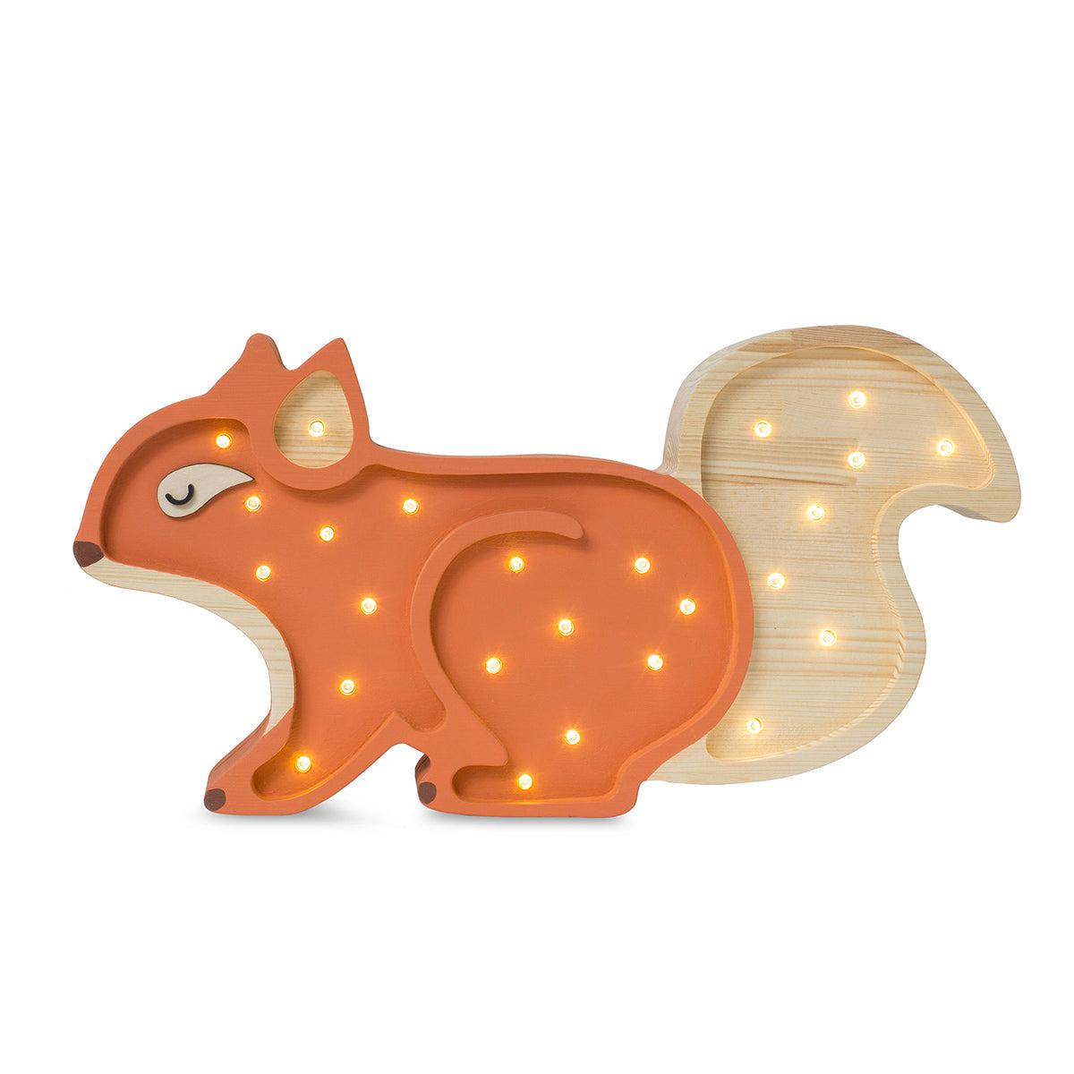 Little Lights-LL061-316-Squirrel Lamp-Ginger Wood-Original-Rela-X JP