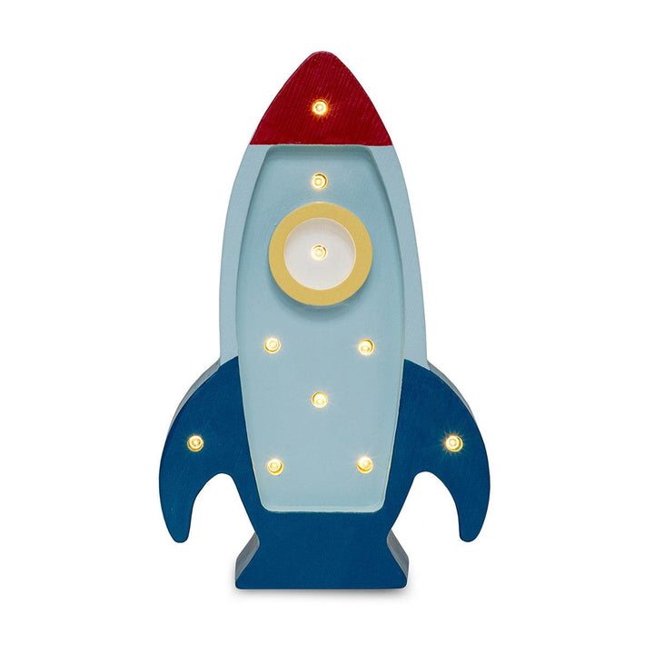 Little Lights-LL069-440-Space Rocket Lamp-Retroblue-Mini-Rela-X JP