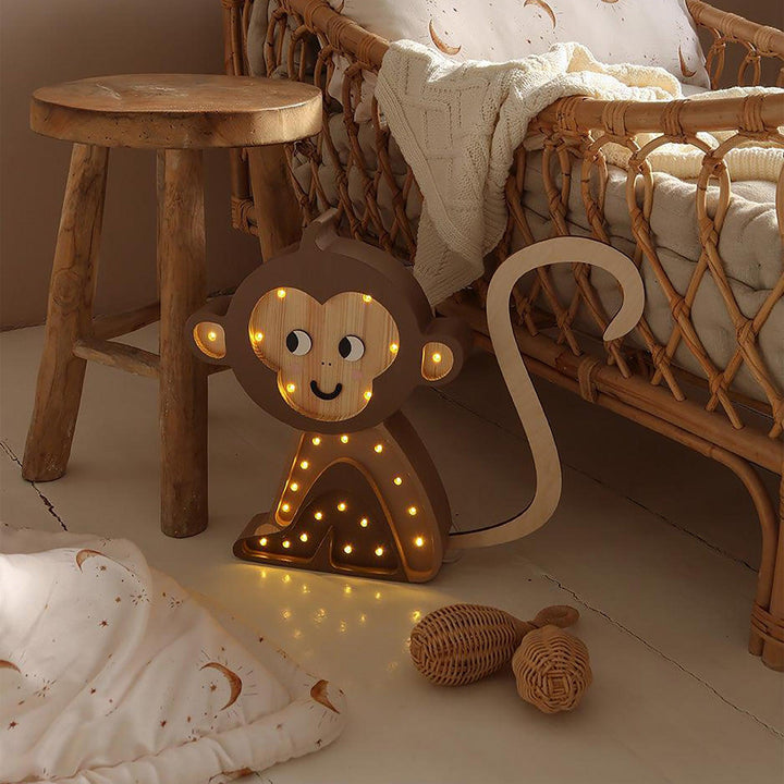 Little Lights-LL070-467-Monkey Lamp-Jungle Brown-Original-Rela-X JP