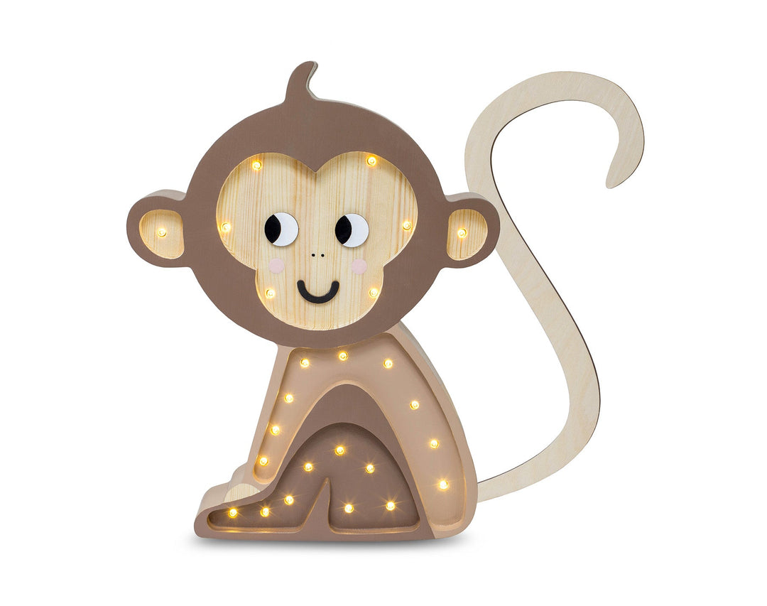 Little Lights-LL070-467-Monkey Lamp-Jungle Brown-Original-Rela-X JP