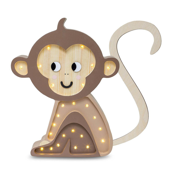 Little Lights-LL070-467-Monkey Lamp-Jungle Brown-Original-Rela-X JP