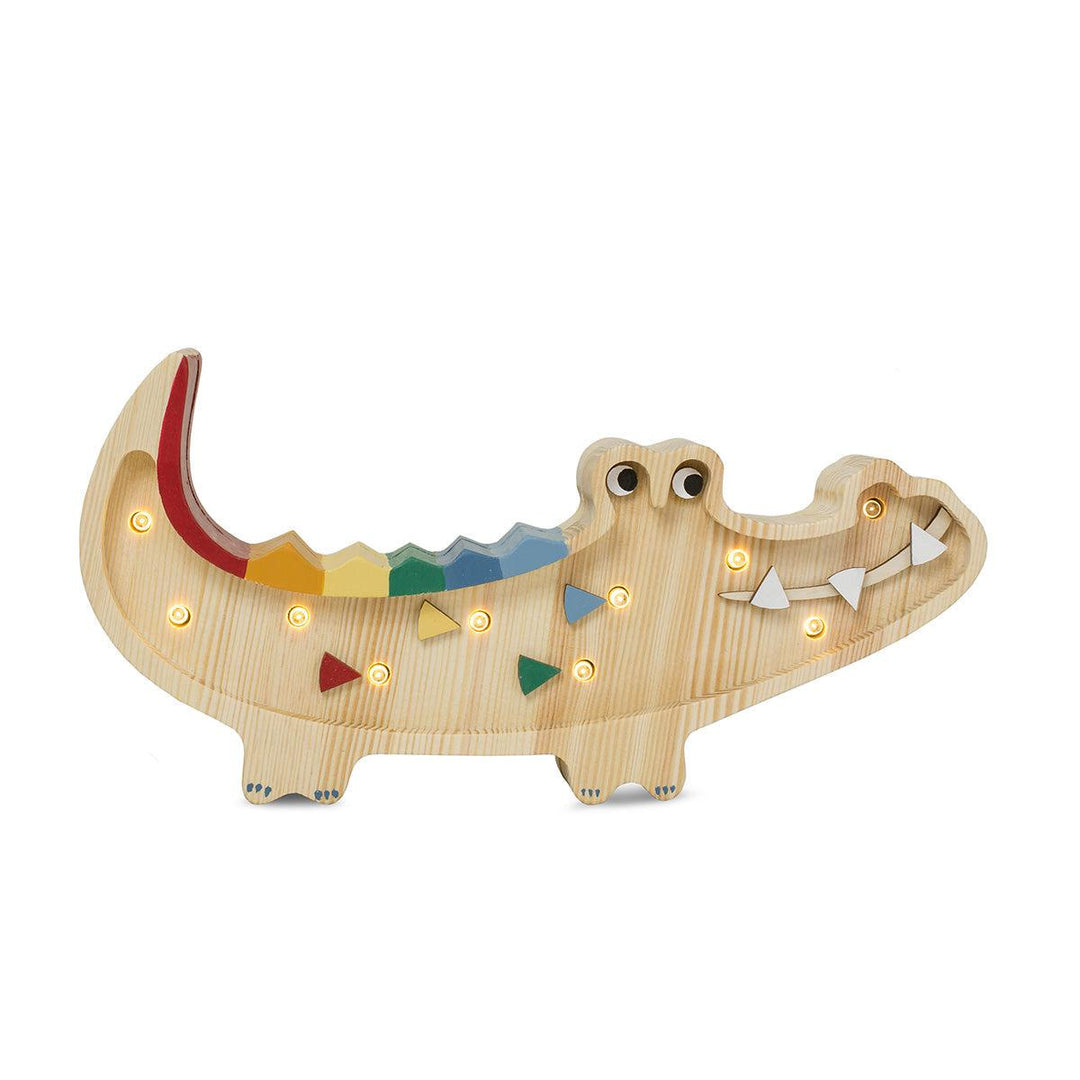 Little Lights-LL071-000-Crocodile Lamp-Caribbean Wood-Mini-Rela-X JP