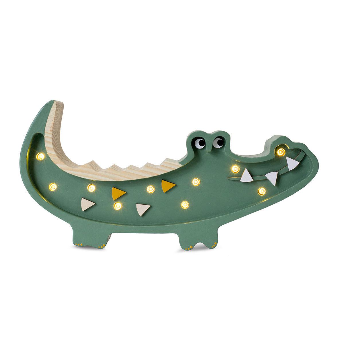 Little Lights-LL071-445-Crocodile Lamp-Military Green-Mini-Rela-X JP