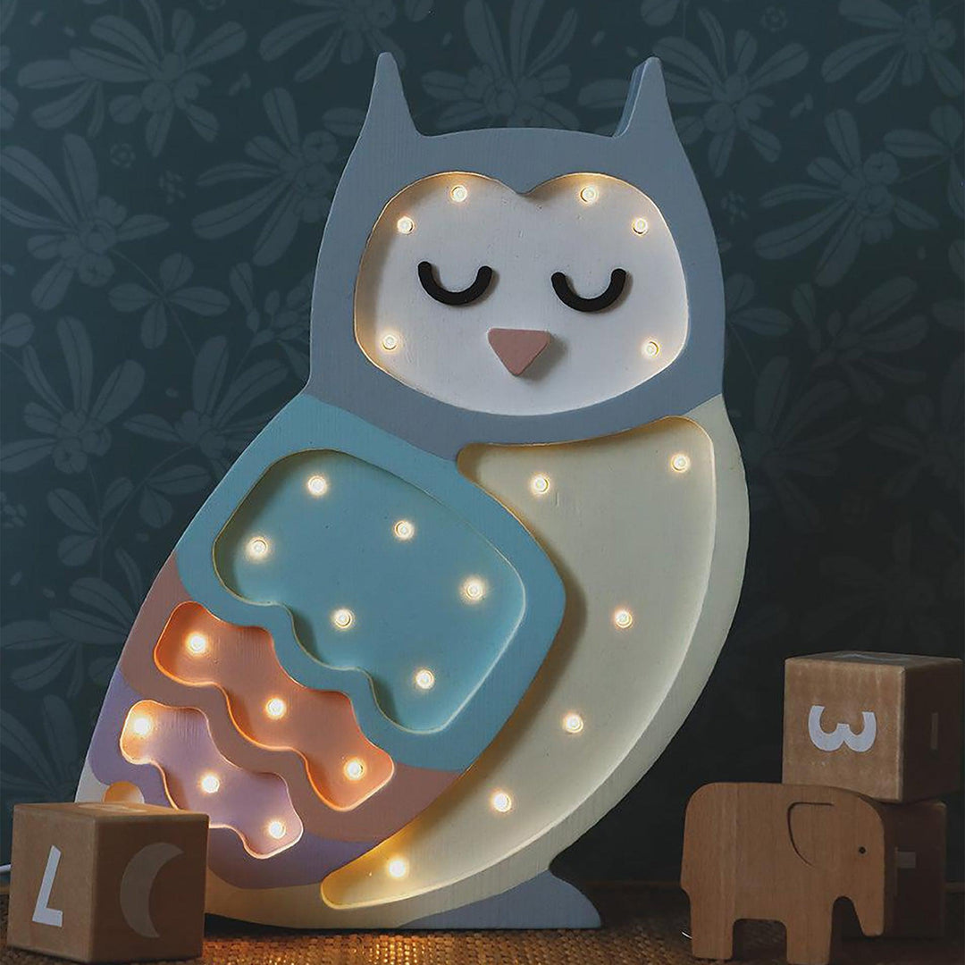 Little Lights-LL013-306-Owl Lamp-Pastel Rainbow-Original-Rela-X JP