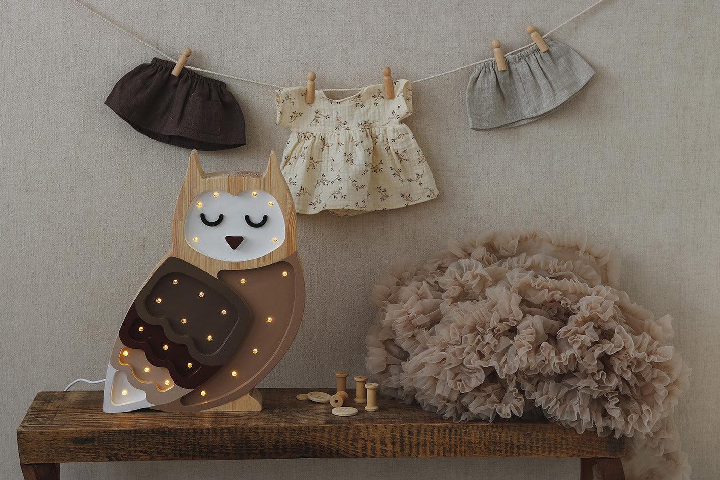 Little Lights-LL013-306-Owl Lamp-Pastel Rainbow-Original-Rela-X JP