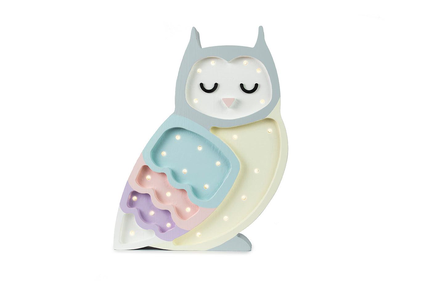 Little Lights-LL013-306-Owl Lamp-Pastel Rainbow-Original-Rela-X JP