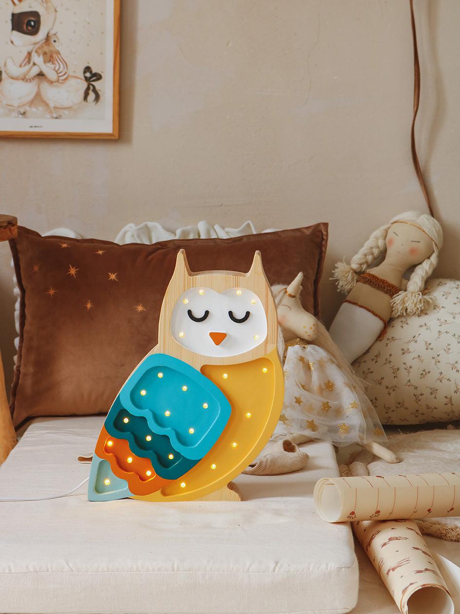 Little Lights-LL013-306-Owl Lamp-Pastel Rainbow-Original-Rela-X JP