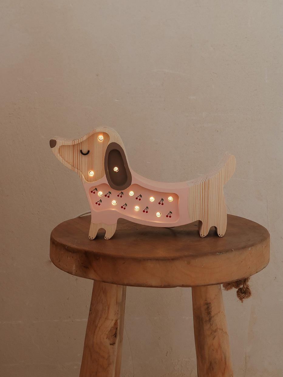 Little Lights-LL065-206-Puppy Lamp-Strawberry Cream-Original-Rela-X JP