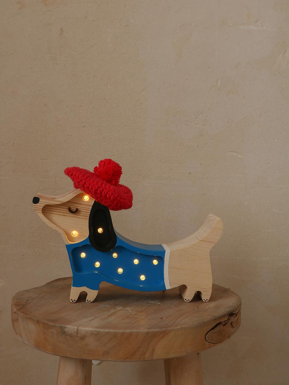 Little Lights-LL065-206-Puppy Lamp-Strawberry Cream-Original-Rela-X JP