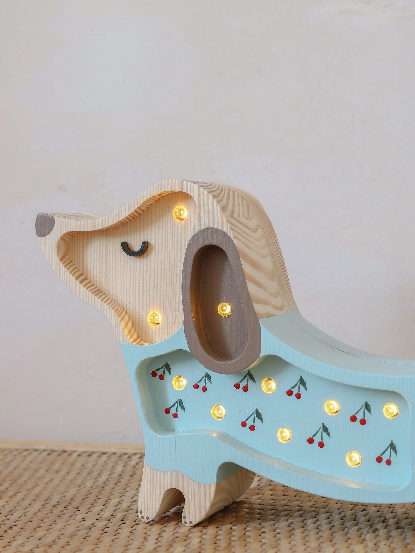 Little Lights-LL065-206-Puppy Lamp-Strawberry Cream-Original-Rela-X JP