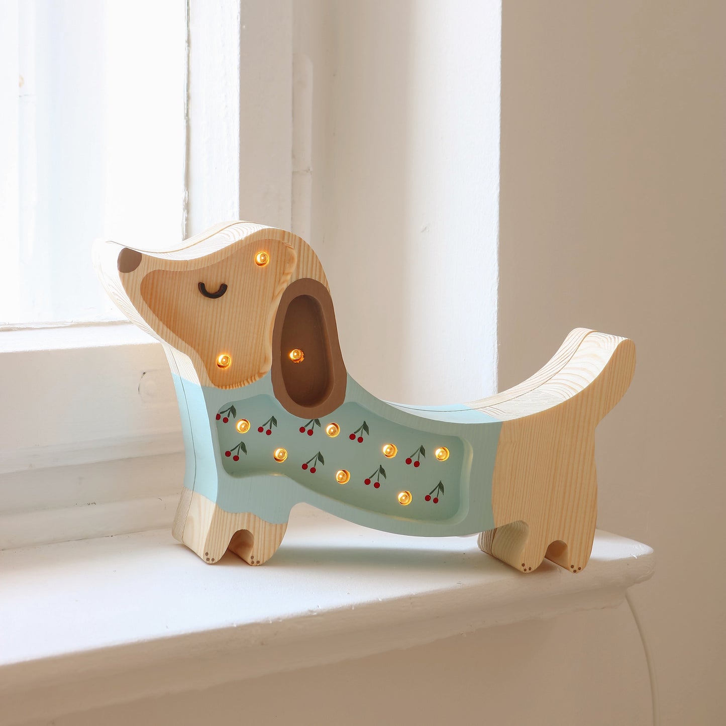 Little Lights-LL065-206-Puppy Lamp-Strawberry Cream-Original-Rela-X JP