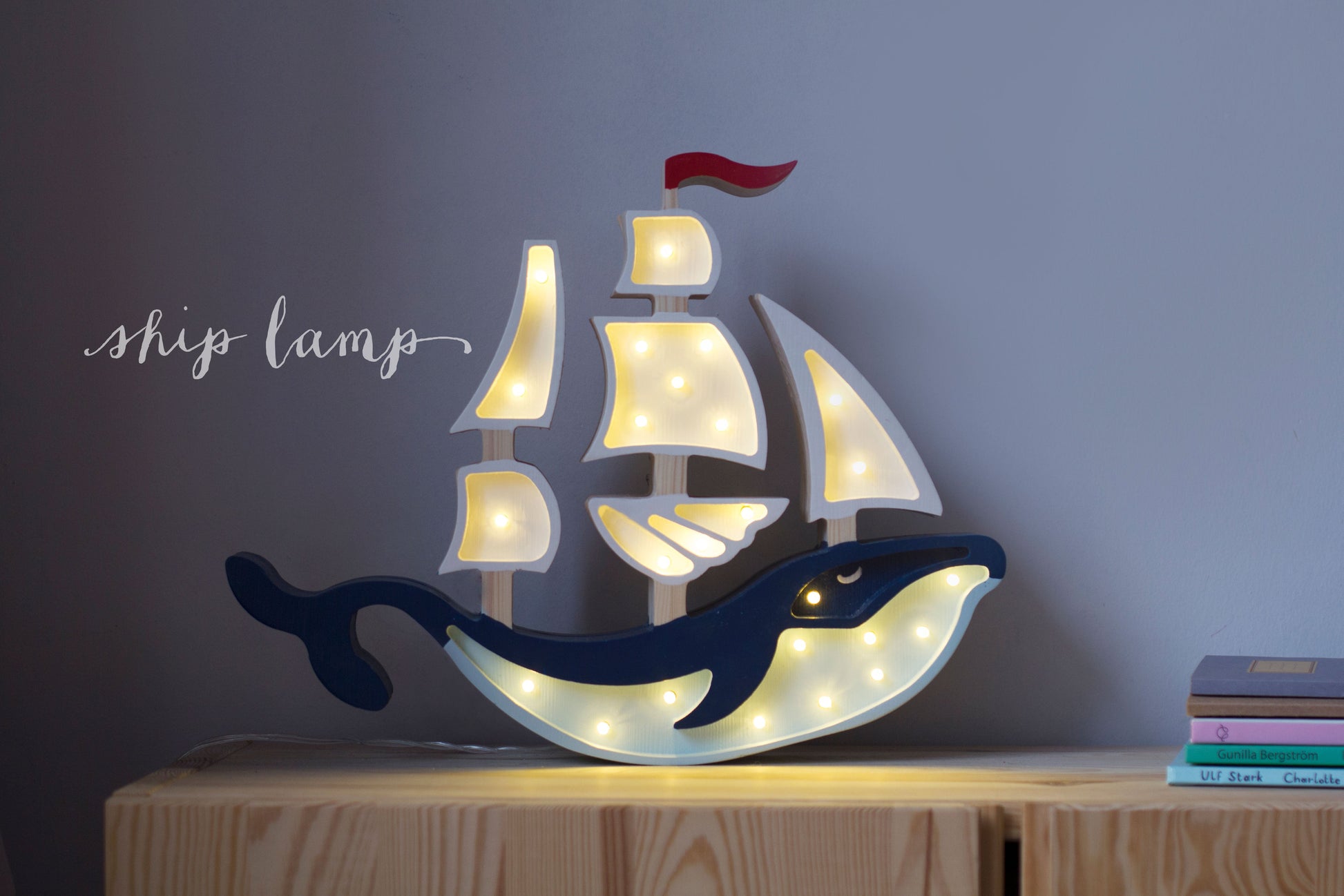 Little Lights-LL029-360-Ship Lamp-Navy-Original-Rela-X JP