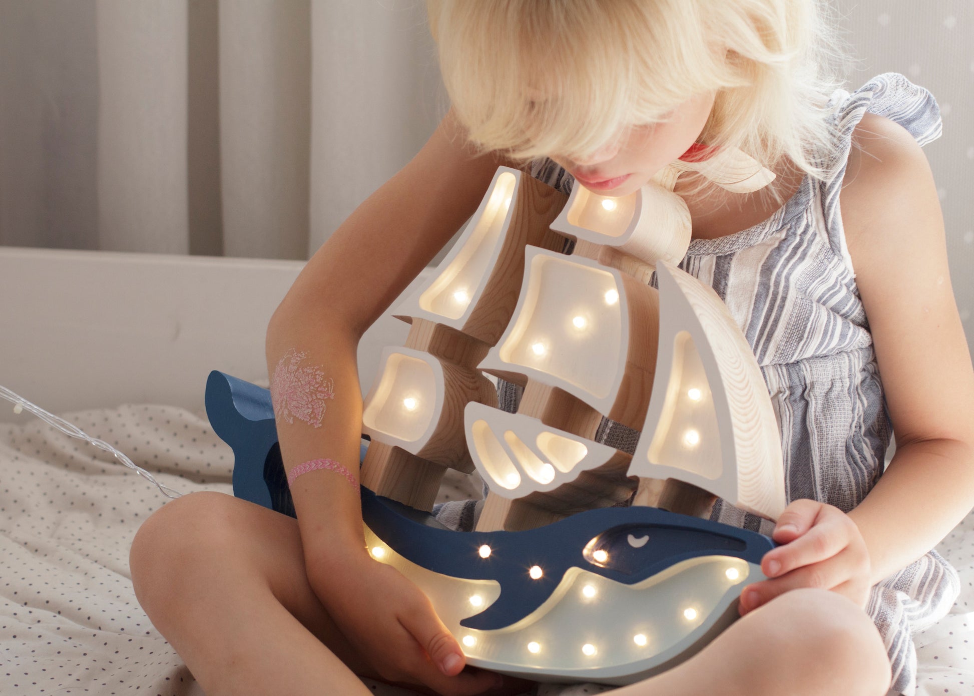 Little Lights-LL029-360-Ship Lamp-Navy-Original-Rela-X JP