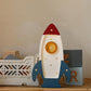 Little Lights-LL032-000-500-Space Rocket Lamp-Gray/Wood-Original-Rela-X JP