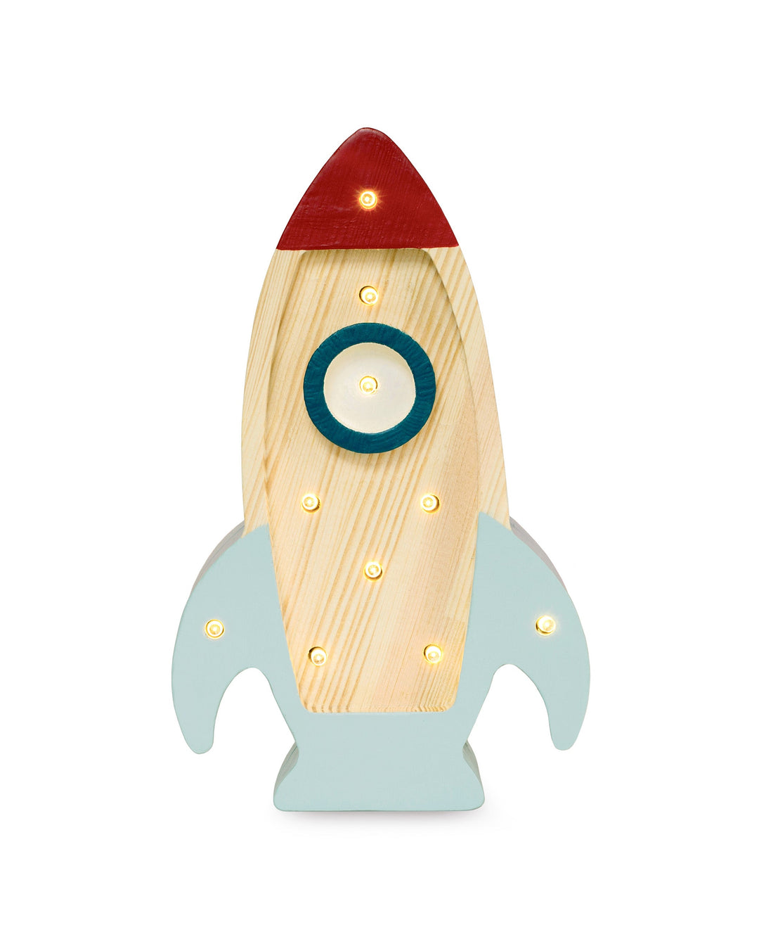 Little Lights-LL032-000-500-Space Rocket Lamp-Gray/Wood-Original-Rela-X JP