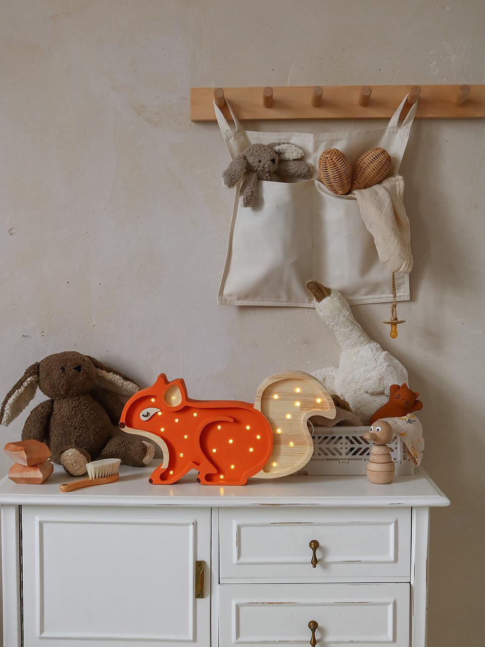 Little Lights-LL061-316-Squirrel Lamp-Ginger Wood-Original-Rela-X JP