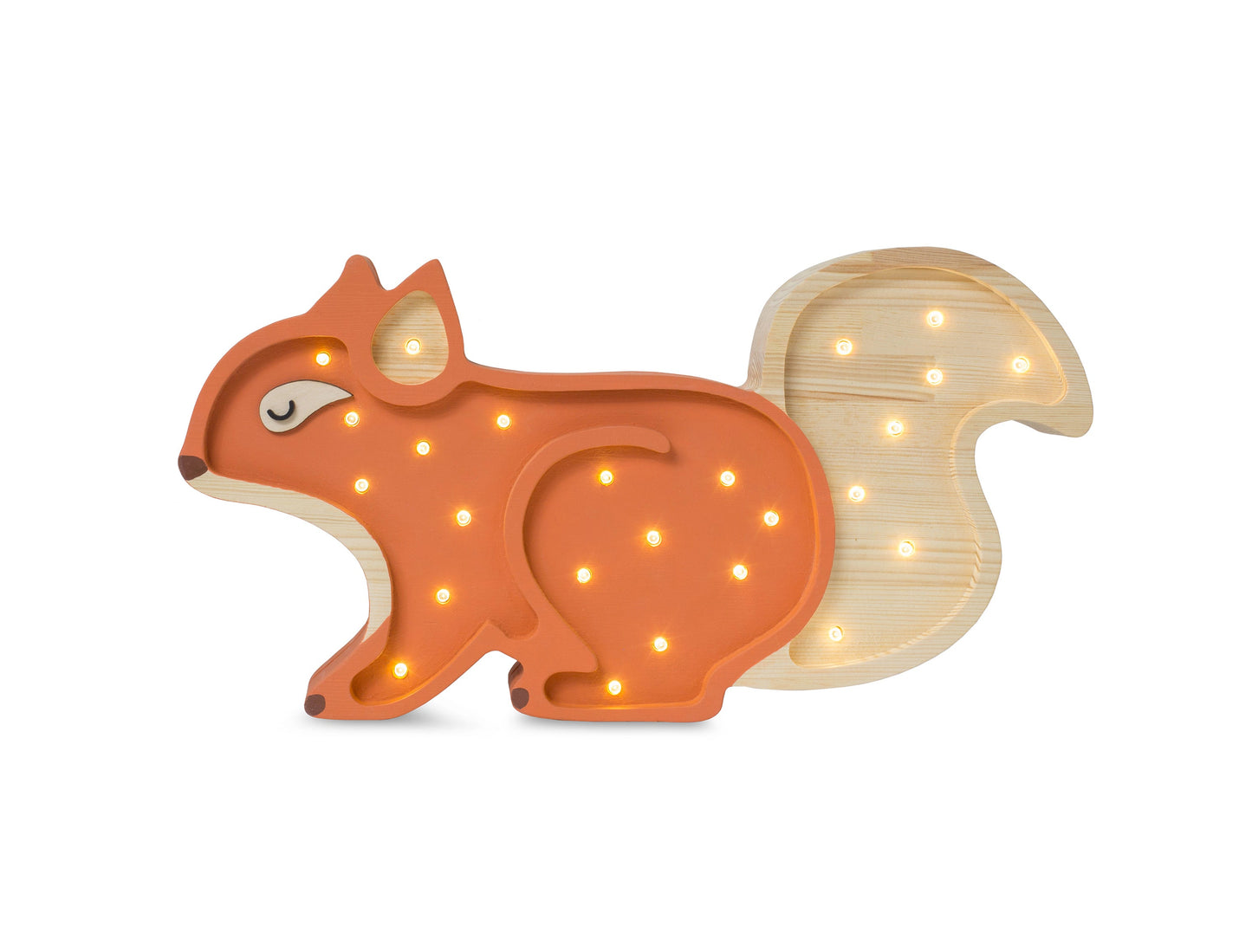 Little Lights-LL061-316-Squirrel Lamp-Ginger Wood-Original-Rela-X JP