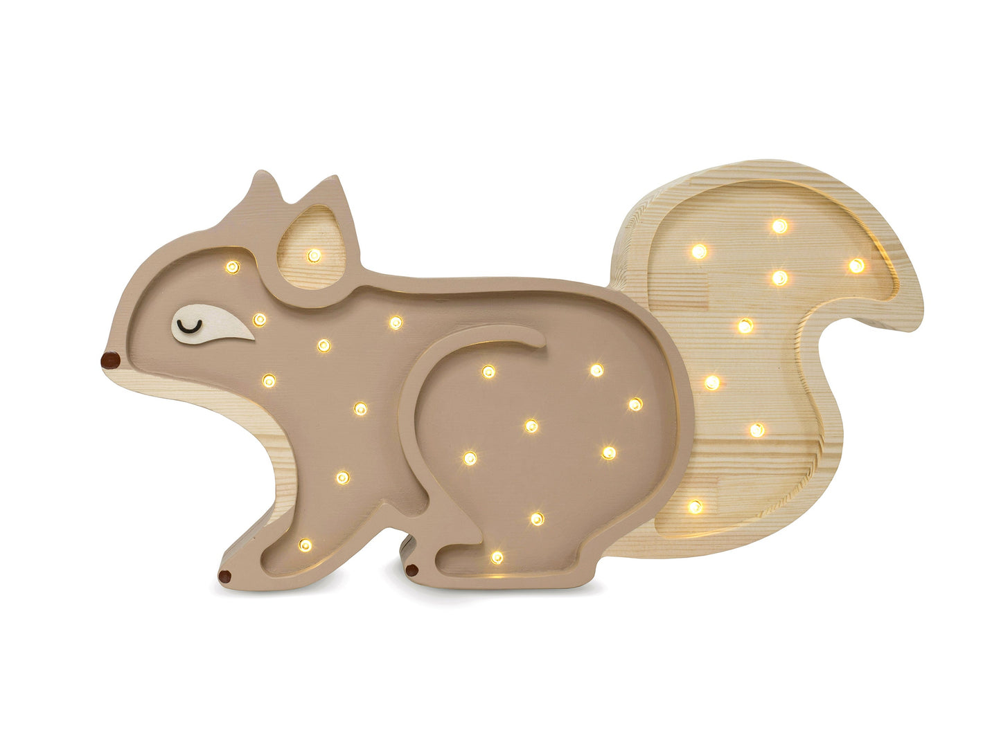 Little Lights-LL061-316-Squirrel Lamp-Ginger Wood-Original-Rela-X JP