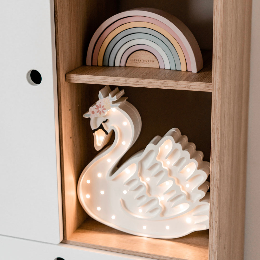 Little Lights-LL050-000-Swan Lamp-Wood-Original-Rela-X JP