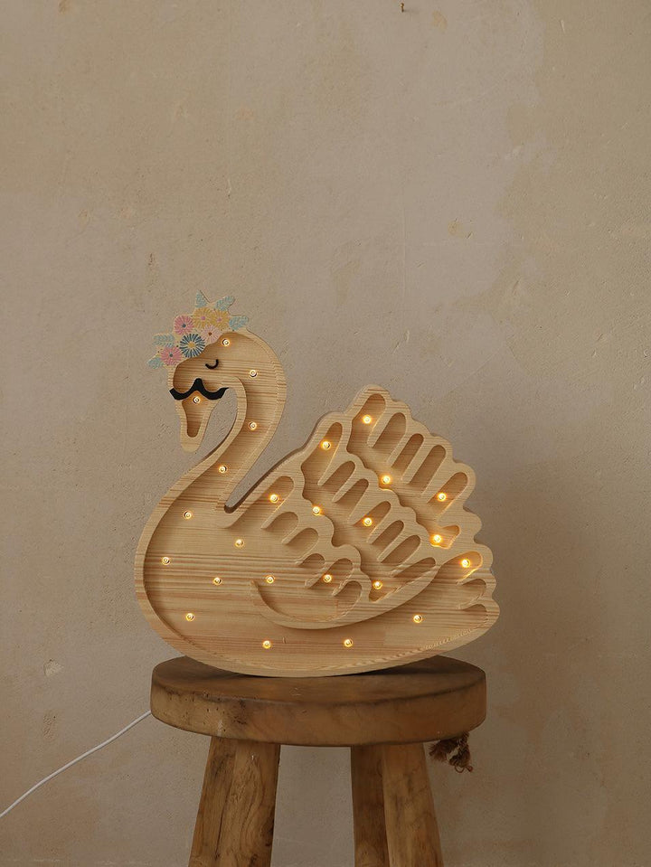 Little Lights-LL050-000-Swan Lamp-Wood-Original-Rela-X JP