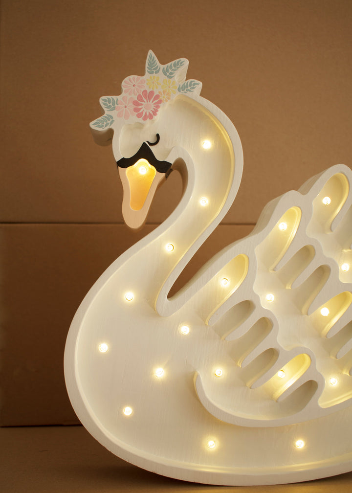 Little Lights-LL050-000-Swan Lamp-Wood-Original-Rela-X JP