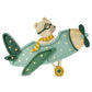 Little Lights-LL064-376-Vintage Aircraft Lamp-Khaki Pastel Bear-Original-Rela-X JP