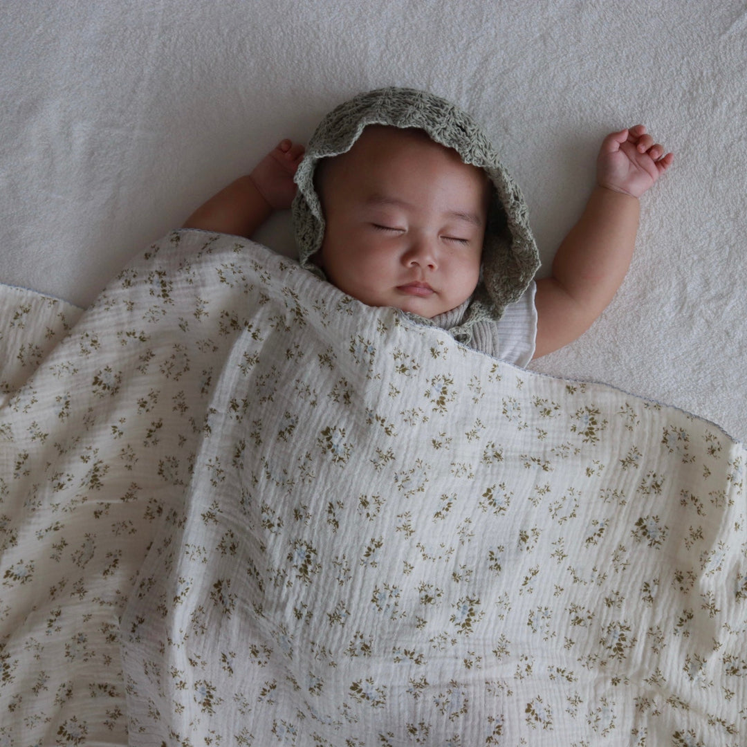 mela-B-Cotton Double Gauze Swaddle-Ginger Beige-Rela-X JP