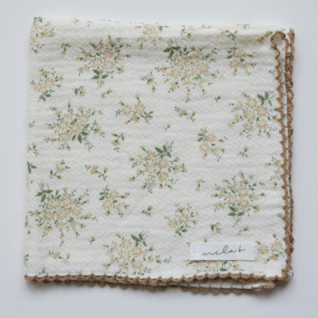 mela-B-Cotton Gauze Handkerchief-Ginger Beige-Rela-X JP