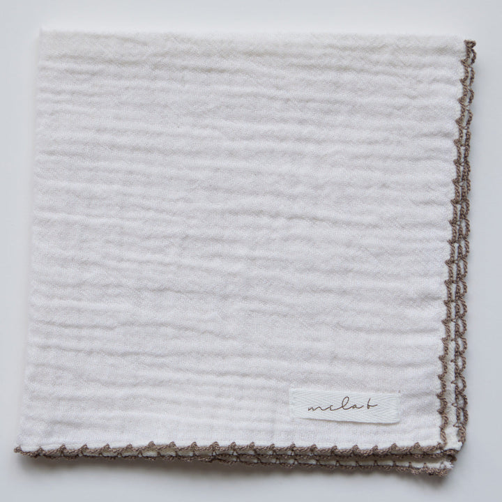 mela-B-Cotton Gauze Handkerchief-Natural Assam-Rela-X JP