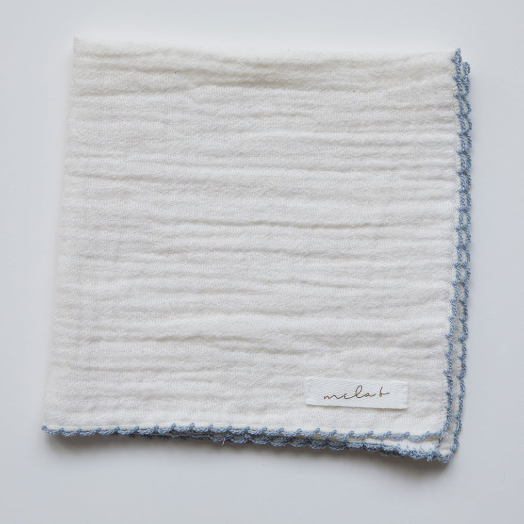 mela-B-Cotton Gauze Handkerchief-Natural Sage-Rela-X JP