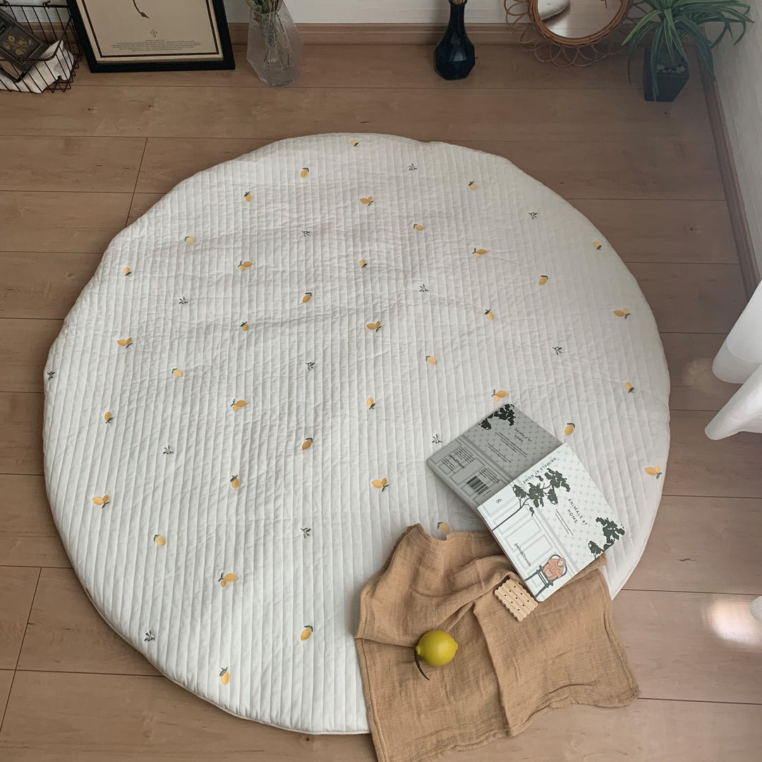 mela-B-Ibul Round Rugmat Embroide-Star & Moon-Rela-X JP