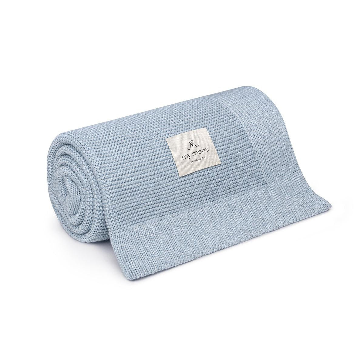 My Memi-049177-Bamboo Blanket 80 X 100-Classic-Baby Blue-Rela-X JP