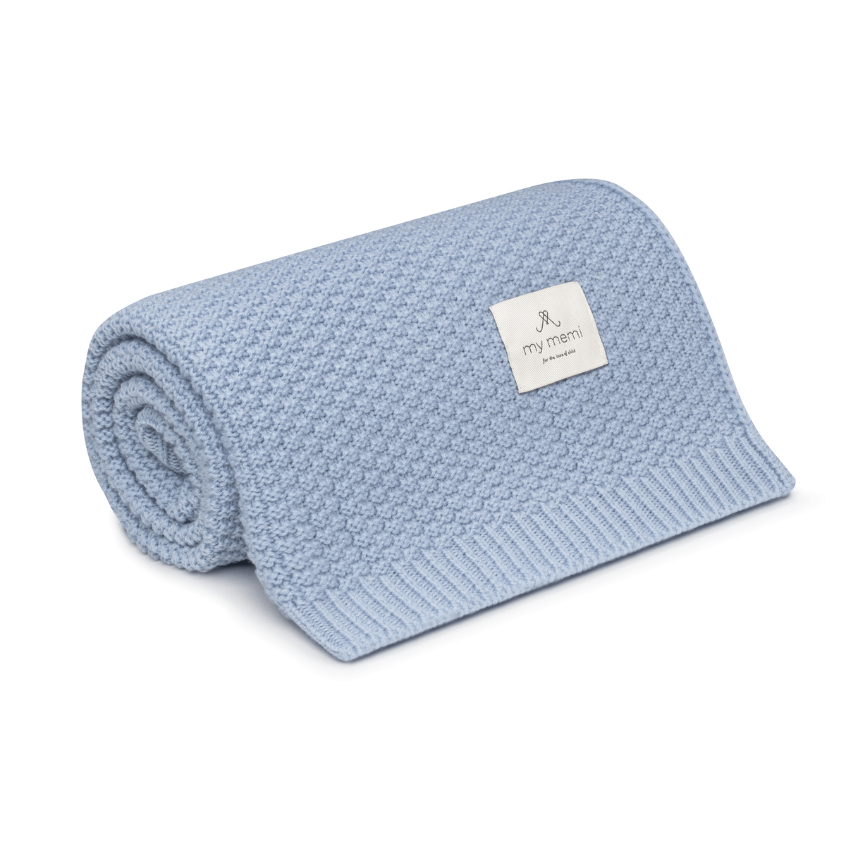 My Memi-049245-100% Natural Merino Wool Blanket-Original-Baby Blue-Rela-X JP