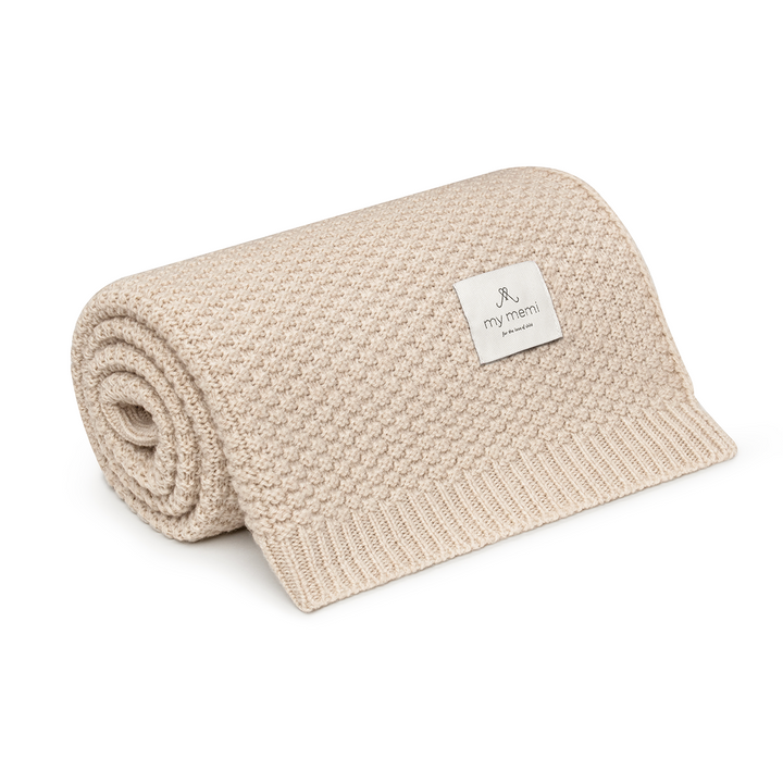 My Memi-049283-100% Natural Merino Wool Blanket-Original-Warm Beige-Rela-X JP