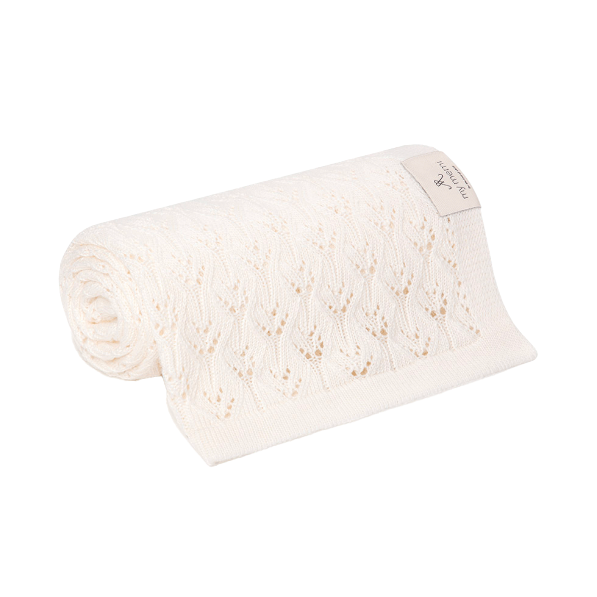 My Memi-049740-Bamboo Blanket 80 X 100-Openwork-Cream-Rela-X JP