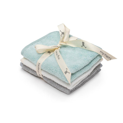 My Memi-239213-Bamboo Face / Burp / Wash Towel 3 pack set-Dusty Mint-Rela-X JP