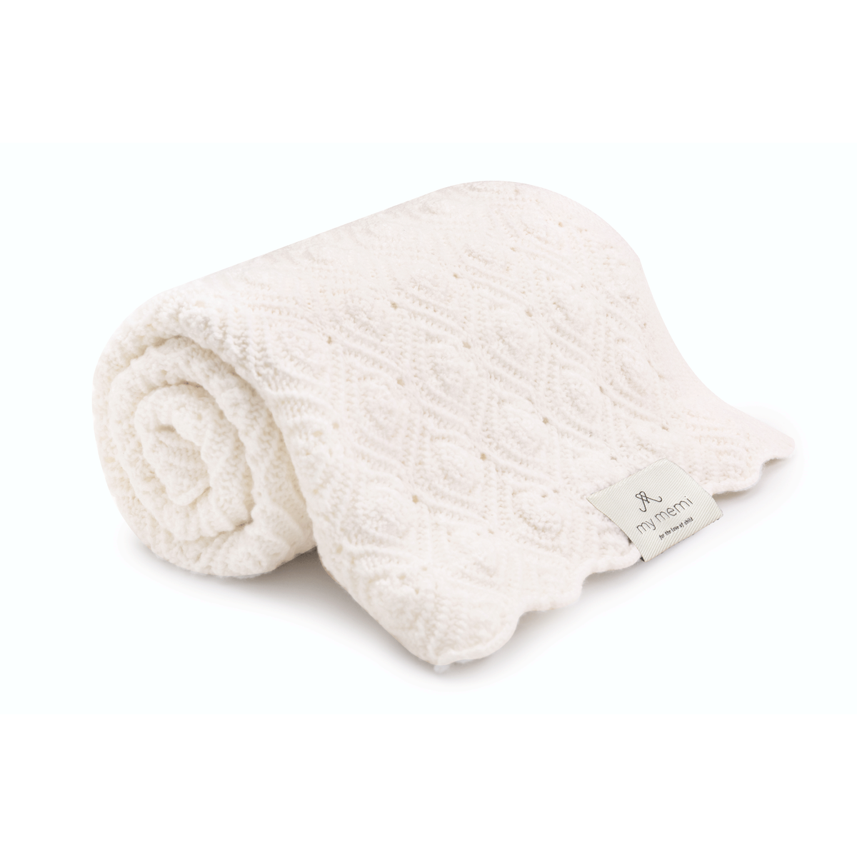 My Memi-952259-100% Natural Merino Wool Blanket-Pearl-Cream-Rela-X JP