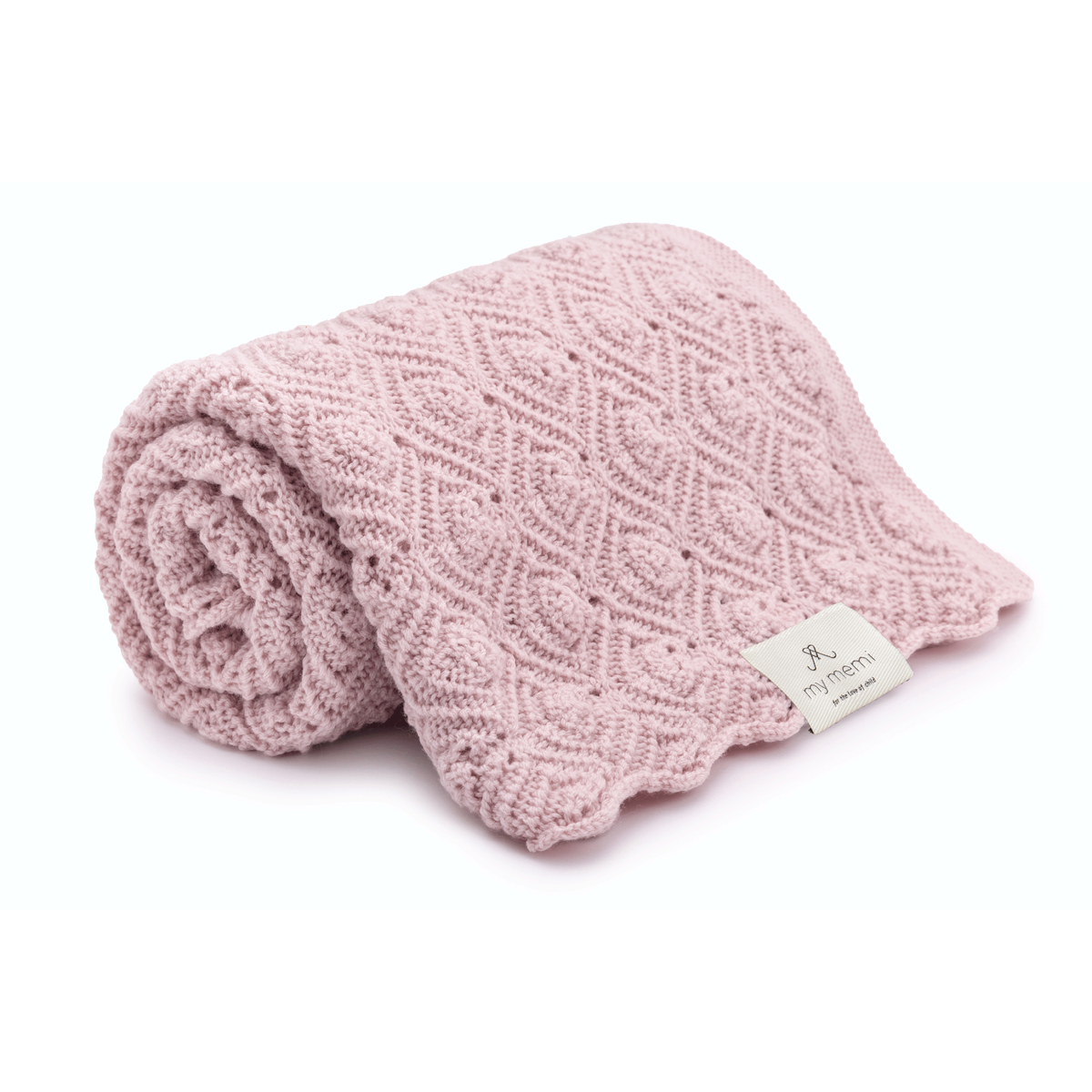 My Memi-952266-100% Natural Merino Wool Blanket-Pearl-Powder Pink-Rela-X JP