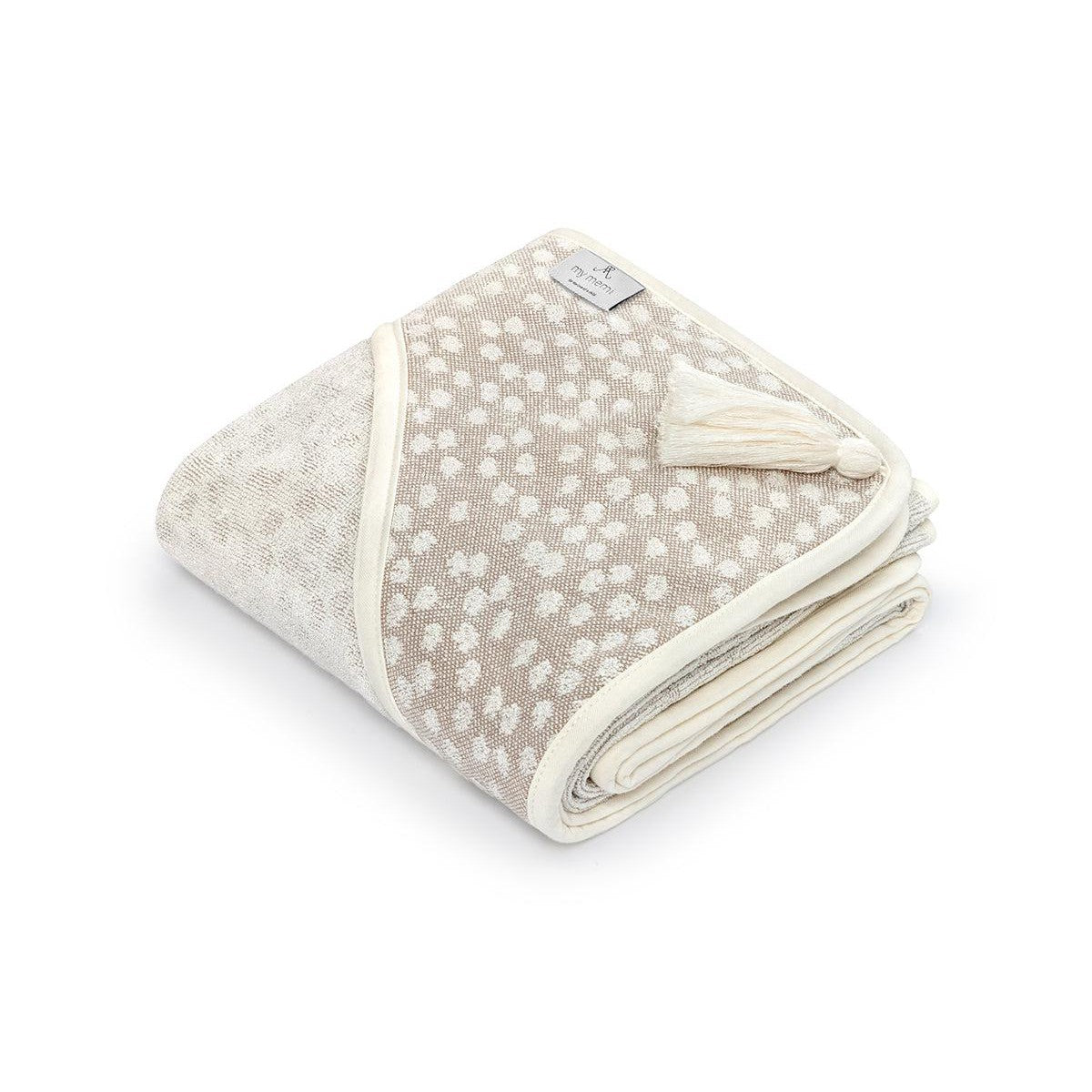 My Memi-952433-Bamboo Towel Boho-Dots Light Beige-85 X 85-Rela-X JP