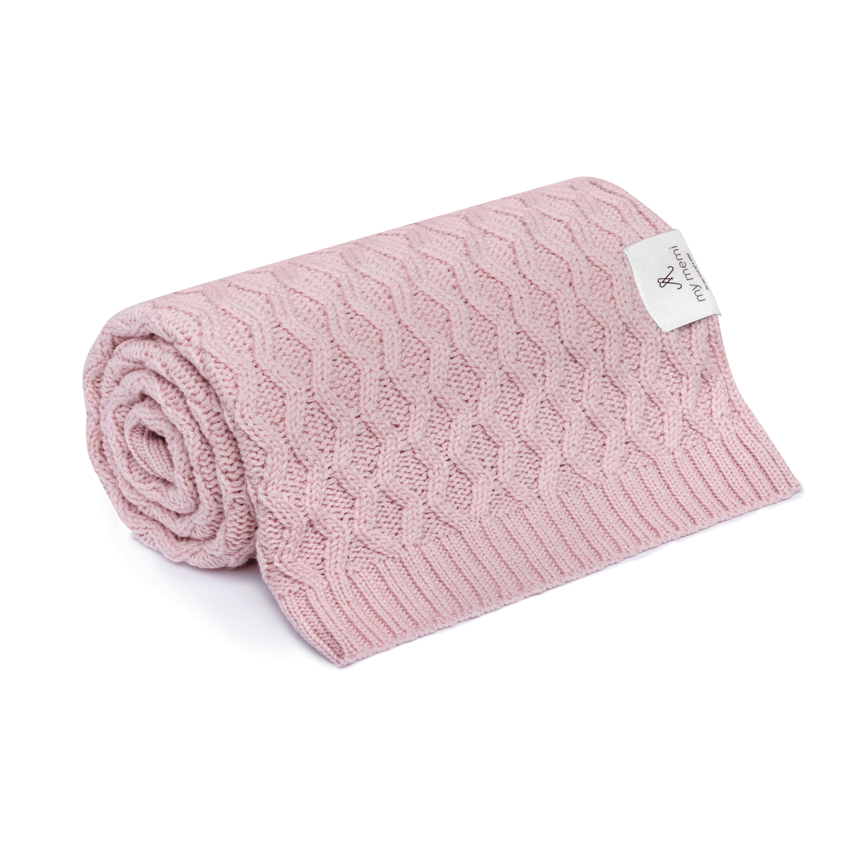 My Memi-952617-100% Natural Merino Wool Blanket-Vines-Powder Pink-Rela-X JP