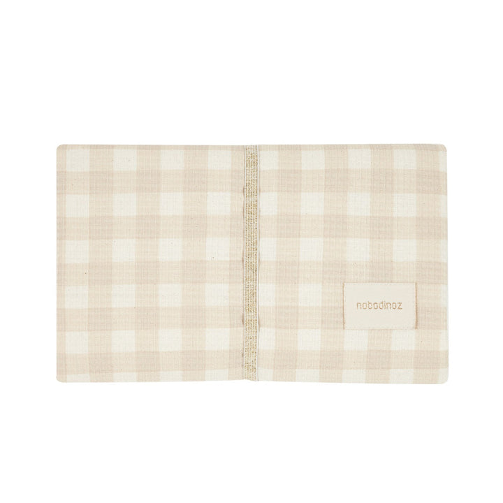 Nobodinoz-929723-Mozart Waterproof Changing Pad-Ivory Checks-Rela-X JP