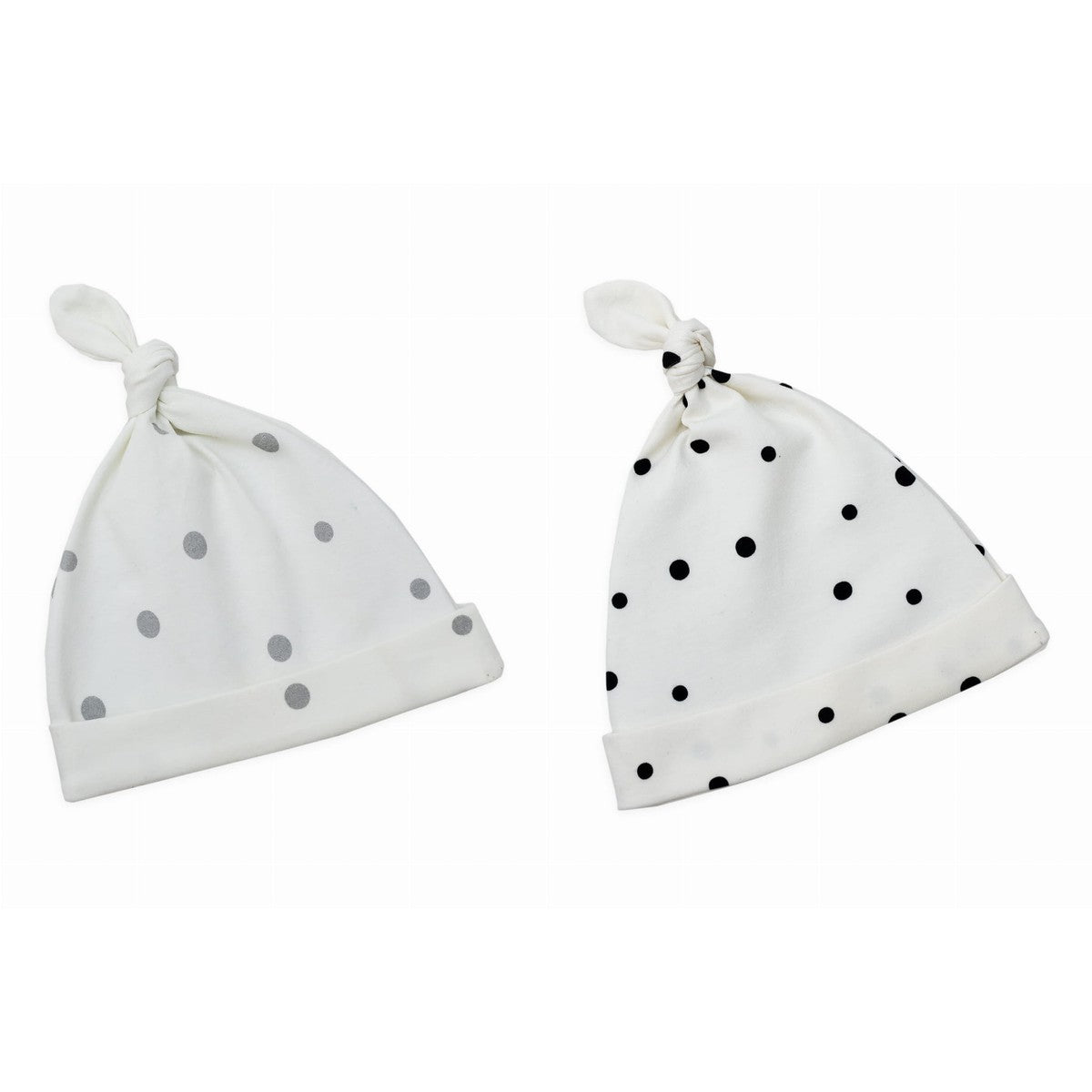 Sleepee-147108-Baby Cap 2-Pack-Black Dots/Grey Dots-0-2m-Rela-X JP